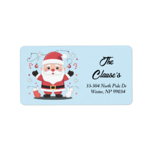 Étiquette de l'adresse de retour du Père Noël ador