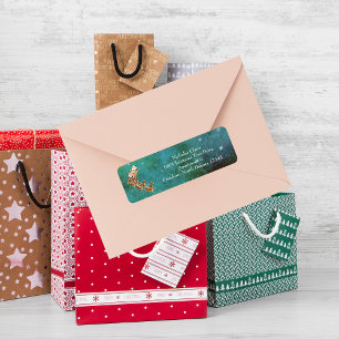 Étiquette de l'adresse de retour du Père Noël vint