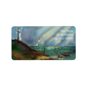 Étiquette de l'adresse de retour du phare