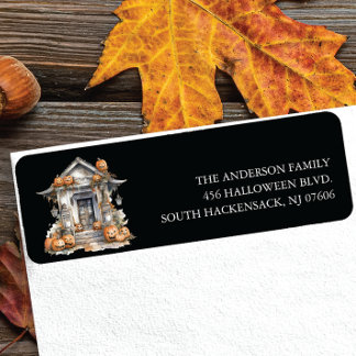 Étiquette de l'adresse de retour du port avant han