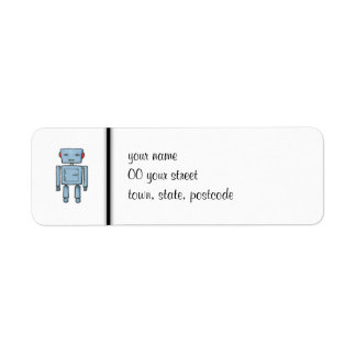 Étiquette de l'adresse de retour du robot de jouet