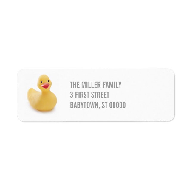 Étiquette de l'adresse de retour Ducky Kitsch (Devant)