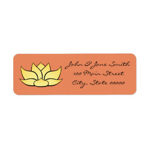 Étiquette de l'adresse de retour exquise Lotus in 