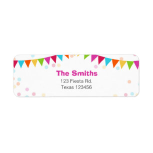 Étiquette de l'adresse de retour Fiesta Mexicaine