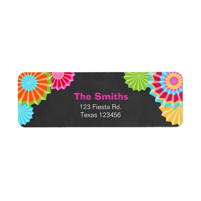 Étiquette de l'adresse de retour Fiesta Mexicaine (Devant)