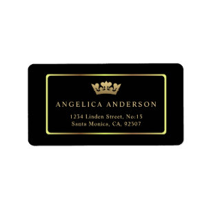 Étiquette de l'adresse de retour Gold Crown