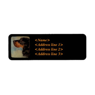 Étiquette de l'adresse de retour Gordon Setter