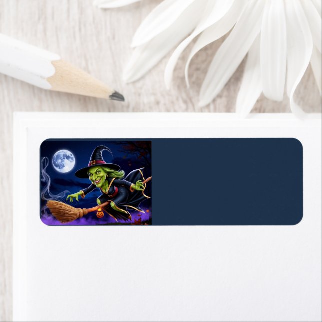 Étiquette de l'adresse de retour Halloween/Sortie (En situation)