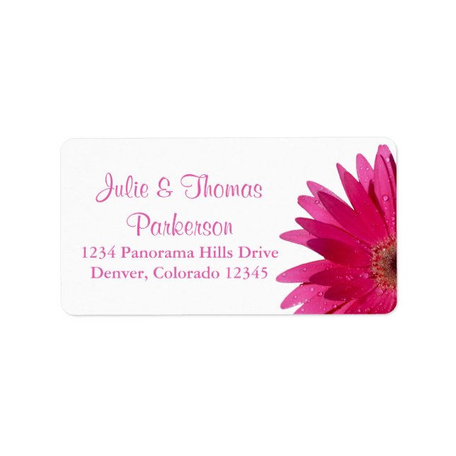 Étiquette de l'adresse de retour mariage | Gerber  (Devant)