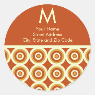 Étiquette de l'adresse de retour Monogramme - Oran