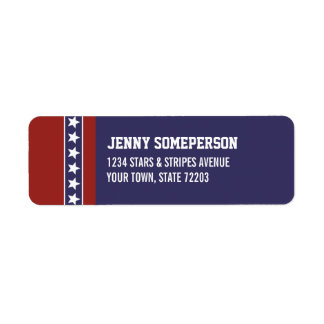 Étiquette de l'adresse de retour Patriotic USA