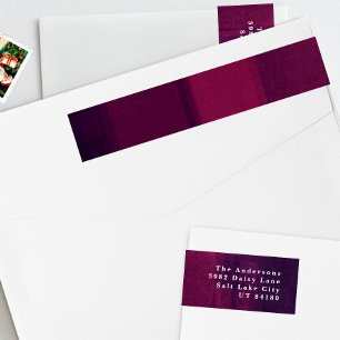 Étiquette de l'adresse de retour Pink Purple Chalk