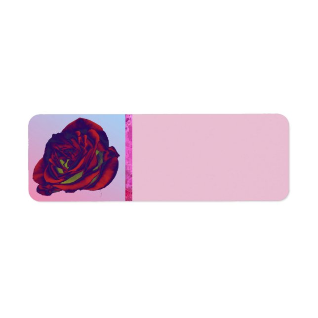 Étiquette de l'adresse de retour Red Rose (Devant)