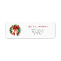 Étiquette de l'adresse de retour Tartan Tidings