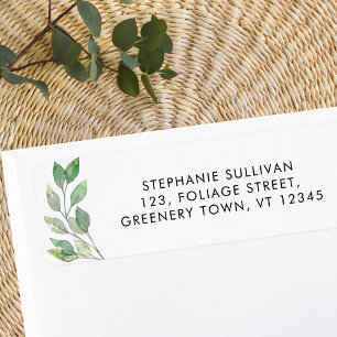 Étiquette de l'adresse de retour verte