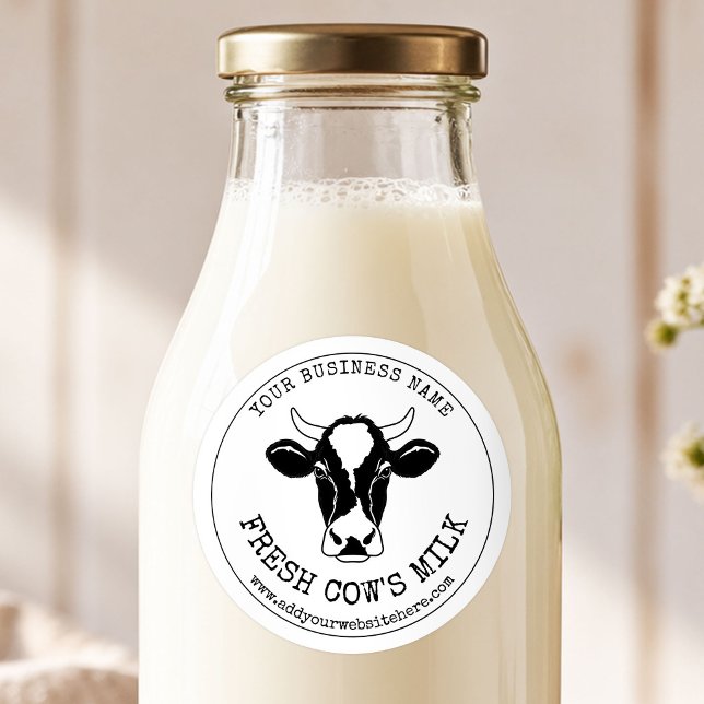 Étiquette de lait de vache de ferme laitière Rusti (Créateur téléchargé)