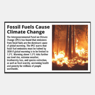 Étiquette de l'alerte au changement climatique