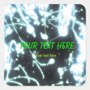 étiquette de l'autocollant de la partie à bâton bl