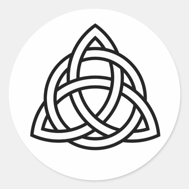 Étiquette de l'autocollant de triquetra noeud de t (Devant)