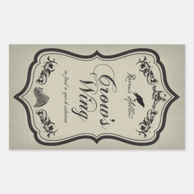 Étiquette de l'autocollant Jar Halloween de l'aile (Devant)