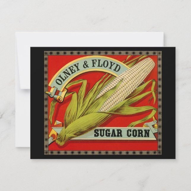 Étiquette de légume vintage, Olney & Floyd Sugar C (Devant)