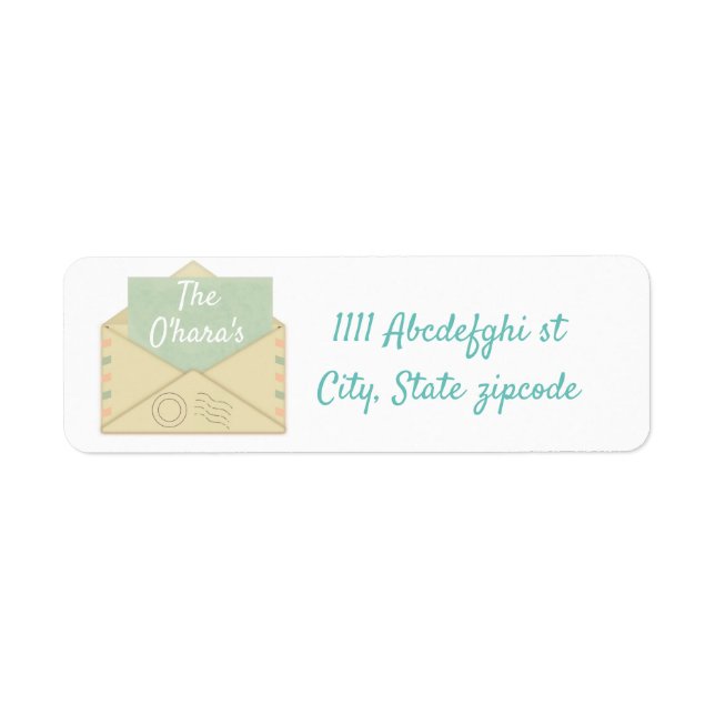 Étiquette de l'enveloppe vintage et de l'adresse d (Devant)