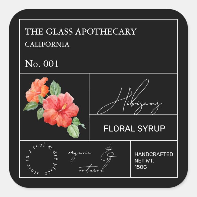 Étiquette de l'hibiscus d'Apothecaire (Devant)