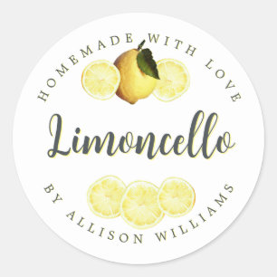 Étiquette de Limoncello fait maison sur mesure
