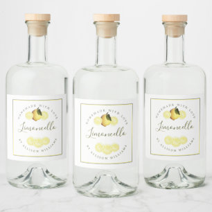 Étiquette de Limoncello fait maison sur mesure