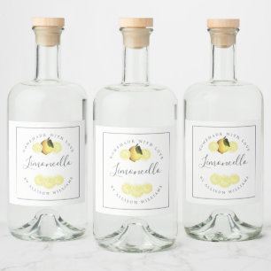 Étiquette de Limoncello fait maison sur mesure