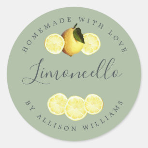 Étiquette de Limoncello fait maison sur mesure