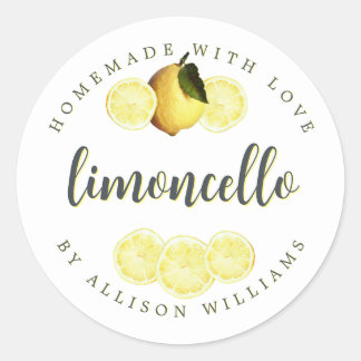 Étiquette de Limoncello fait maison sur mesure