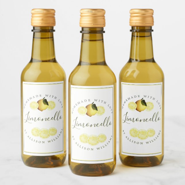 Étiquette de Limoncello fait maison sur mesure (Bouteilles)