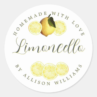 Étiquette de Limoncello fait maison sur mesure