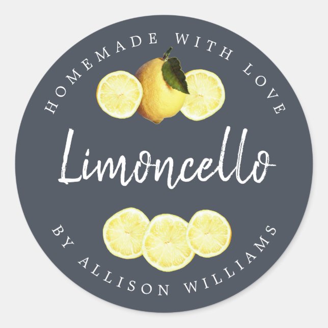 Étiquette de Limoncello fait maison sur mesure ble (Devant)