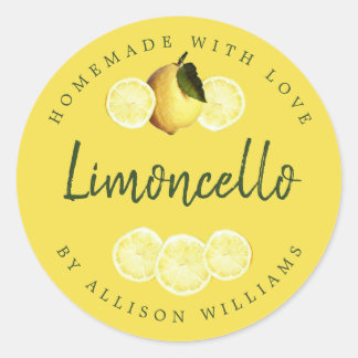 Étiquette de Limoncello fait maison sur mesure Jau