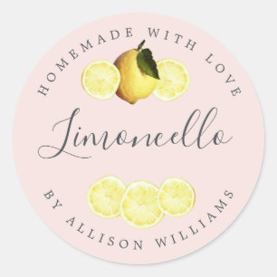Étiquette de Limoncello fait maison sur mesure ros