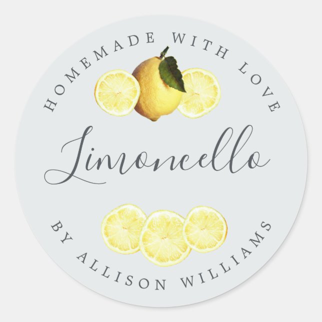 Étiquette de Limoncello sur mesure (Devant)