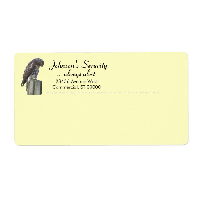 Étiquette de livraison - Falcon (Devant)