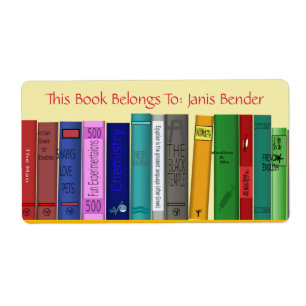 Étiquette De Livre Avec Livres