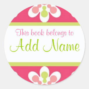 Étiquette de livre "ce livre appartient à" Retro