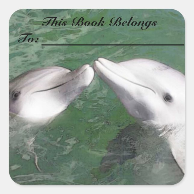 Étiquette de livre dauphins (Devant)