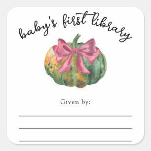 Étiquette de livre de Baby Shower à l'aquarelle ci