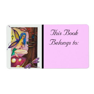 Étiquette de livre de fées Dragonfly