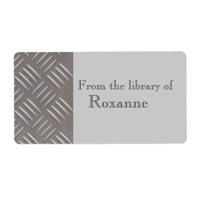 Étiquette de livre personnalisé en aluminium embou (Devant)