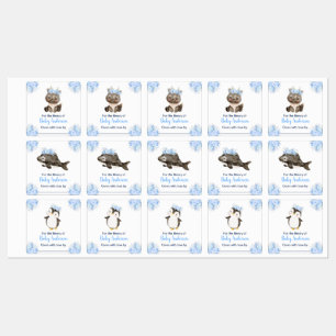 Étiquette de livre pour Baby Shower Animaux Arctiq