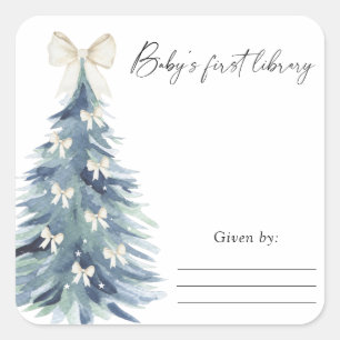 Étiquette de livre pour Baby Shower - Arc en pin a