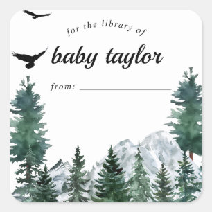 Étiquette de livre pour baby shower Rocky Mountain