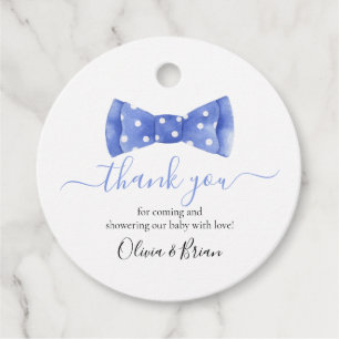 Étiquette de l'Merci de Baby shower de la Cravate