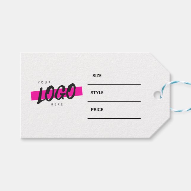 Étiquette de logo de vêtements d'entreprise modern (Devant (Horizontal))